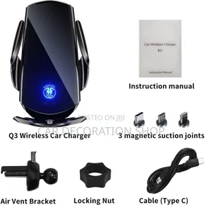 Wireless Car Charger Automatic Sensor Mount Phone Holder