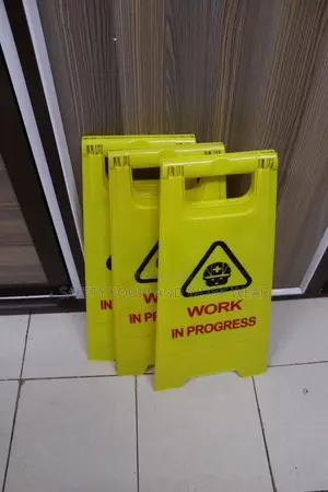 Work In Progress Caution Signs