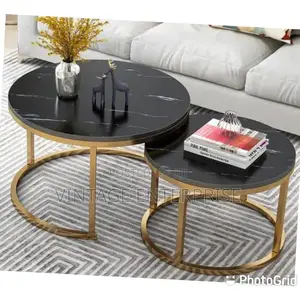 Black Nesting Marble Coffee Table