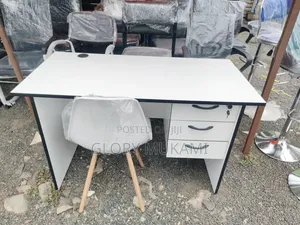 White Office Chairs and Eames Chair Set
