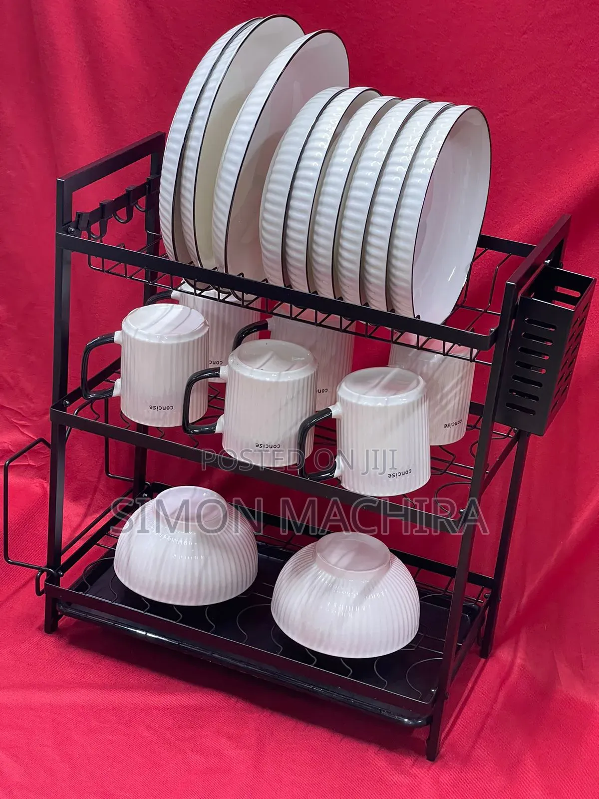 3 Layer Black Dish Rack