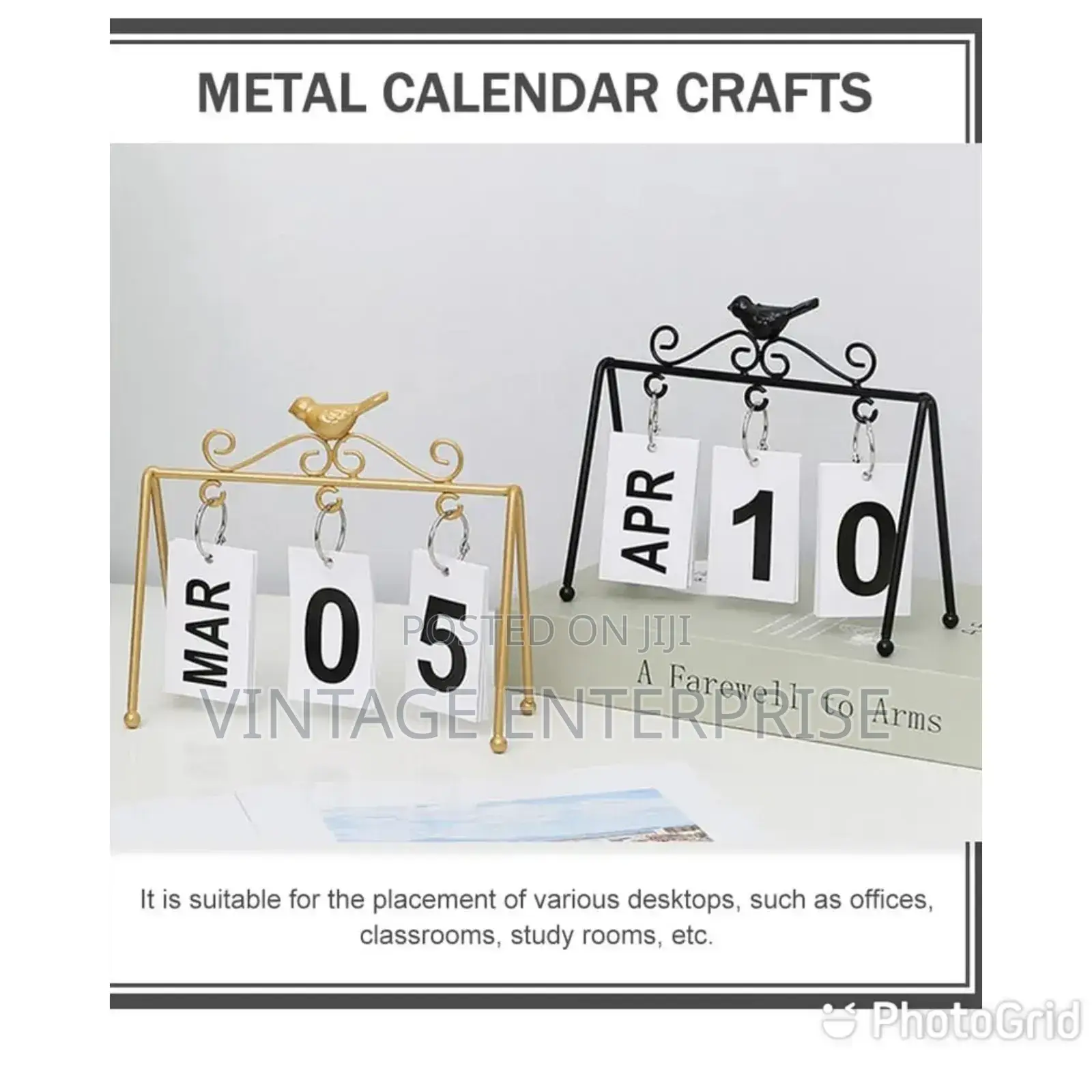 Desk Metal Calendar