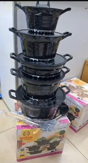 Bosch 10 PCS Granite Coated, Non-Stick Cookware Set * 