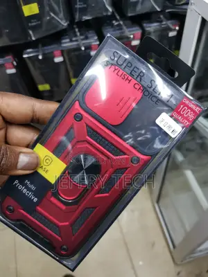 Hard Camshield Case for iPhone 12 Pro Max With Ring-Red