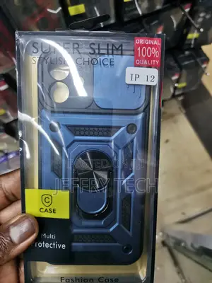iPhone 12 Cameshield Hard Case With Rotating Ring-Blue
