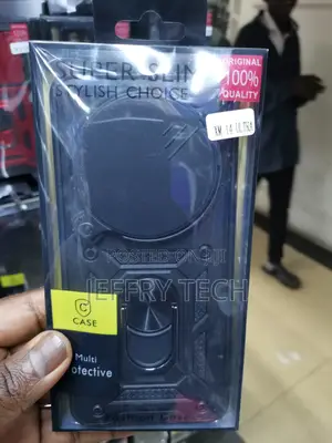 Hard Case Xiaomi 14 Ultra Camsheild With Ring Holder-Black