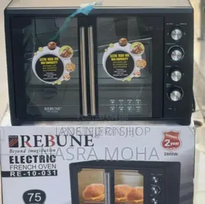 75litrrs Rebune Double Door Electric Oven