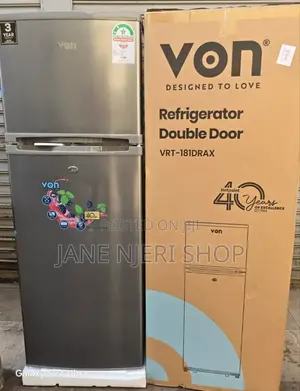 181litres Von Double Door Fridge