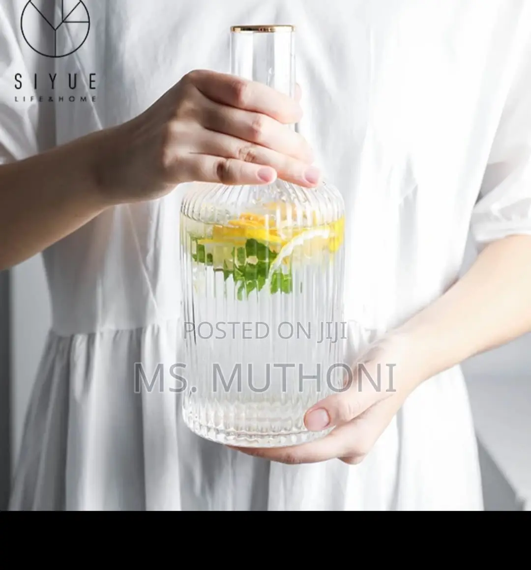Elegant Vertical Stripped Highball Ripped Glass Cup Set
