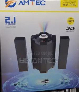 AMTEC AM-006 X-Bass 2.1 Channel HI-FI Multimedia Speaker 