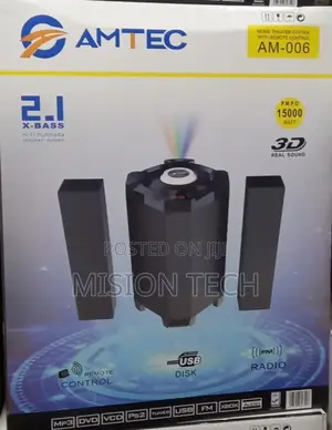 AMTEC AM-006 X-Bass 2.1 Channel HI-FI Multimedia°=• 