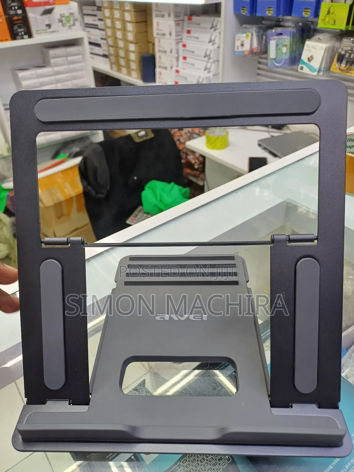 Metallic Rubber Base Laptop Holder