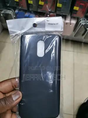 Oneplus 6T Soft Silicone Shockproof Back Case-Black