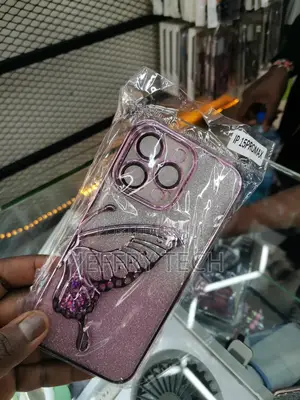 iPhone 15 Pro Max Case With Glitter Cute Butterfly Plating