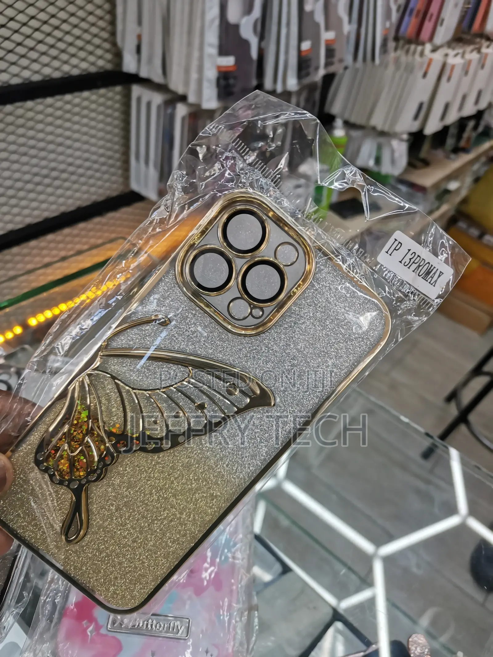 iPhone 13 Pro Max Case With Luxury Glitter Cute Butterfly