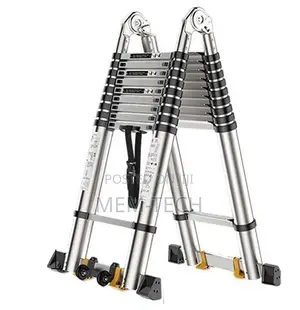 Double Telescopic Aluminium Ladder 3.8M Collapsible