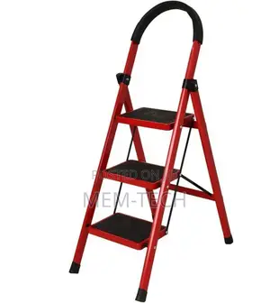 3 Step Foldable Ladder, Folding Step Stool With Wide Anti-Sl