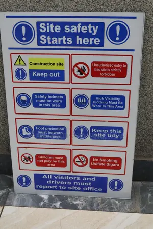 Site Safety Starts Here Reflective Sign