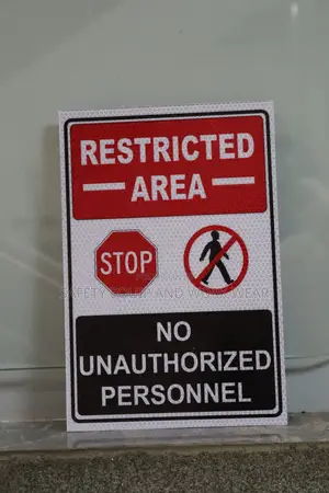 No Unauthorized Personnel Reflective Signage