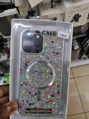 iPhone 13 Pro Max Bling Glitter Design Shockproof Case-Gray