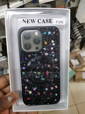 iPhone 13 Pro Glitter Diamond Rhinestone,Magsafe Case-Black