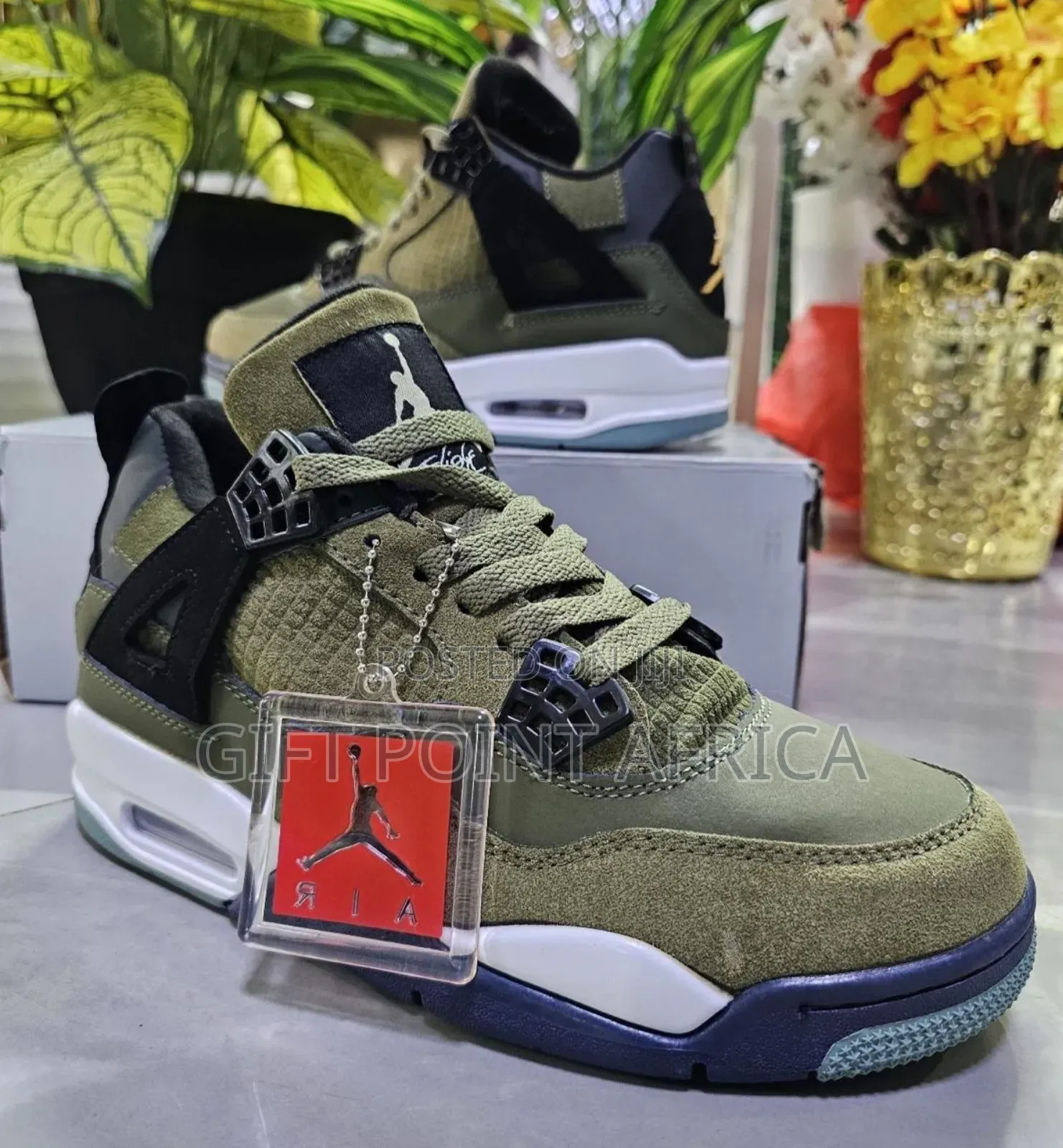 Jordan 4 Olive Green Sneakers