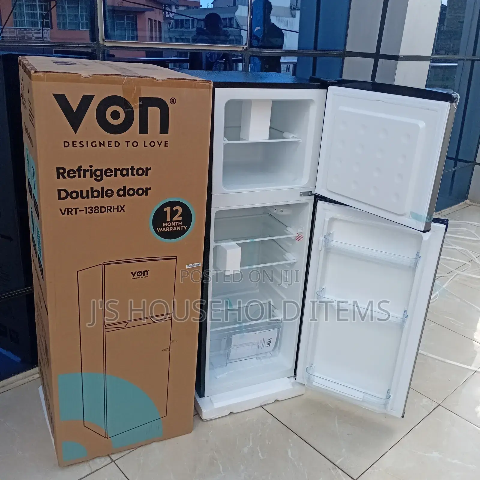 Von 138L Double Fridge