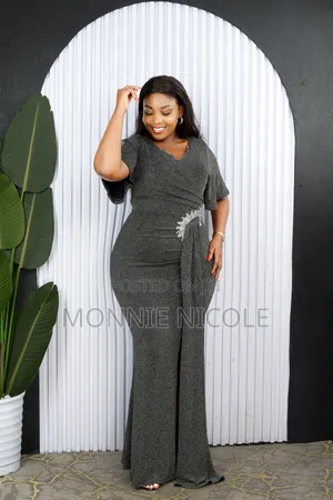 Posh Silver Grey Dinner Dress/Graduation Dress