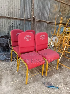 Church Chair, Ted With Logo, Gold and Red