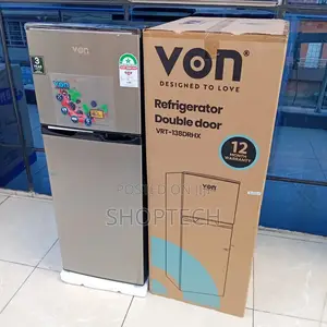 Von 138litres Doubledoor Fridge VRT- 138DRHX