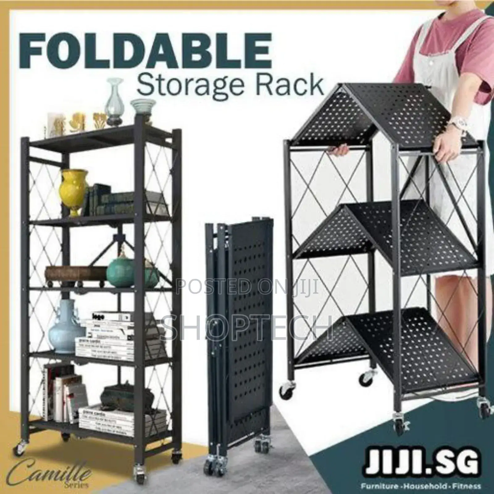 Foldable Kitchen Rack 5 Tier+4 Tier
