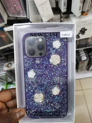 Rose Glitter Flower Luxury Case for iPhone 13 Pro Max-Purple