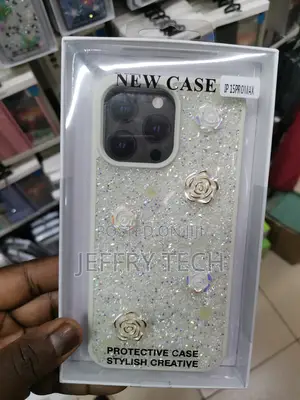 Rose Glitter Flower Phone Case - iPhone 15 Pro Max