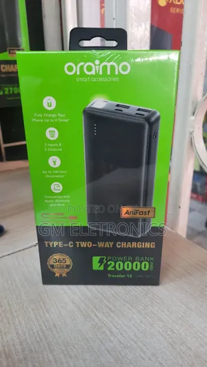 Oraimo Traveler 12 20000mah 12W Power Bank.