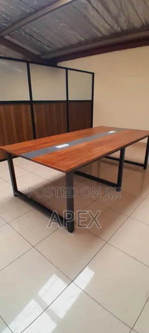 Metallic Frame Boardroom Table