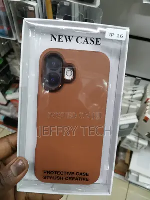 iPhone 16 Leather Case With Magsafe and Camera Frame-Brown