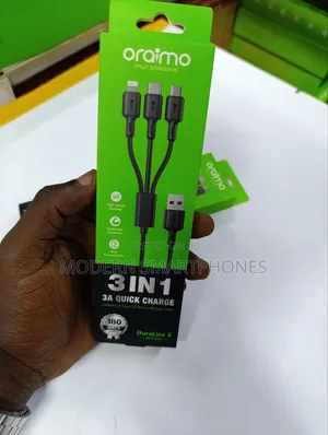 ORAIMO 3 in 1 Data Cable iPhone Type C and Micro Usb Cable