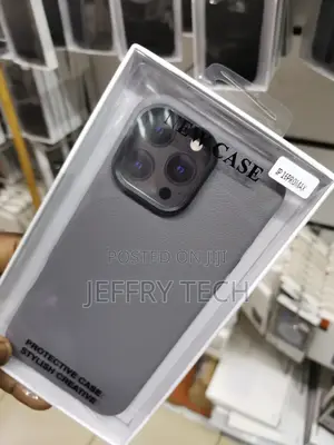 iPhone 16 Pro Max Leather Case, Magsafe, Camera Frame-Gray