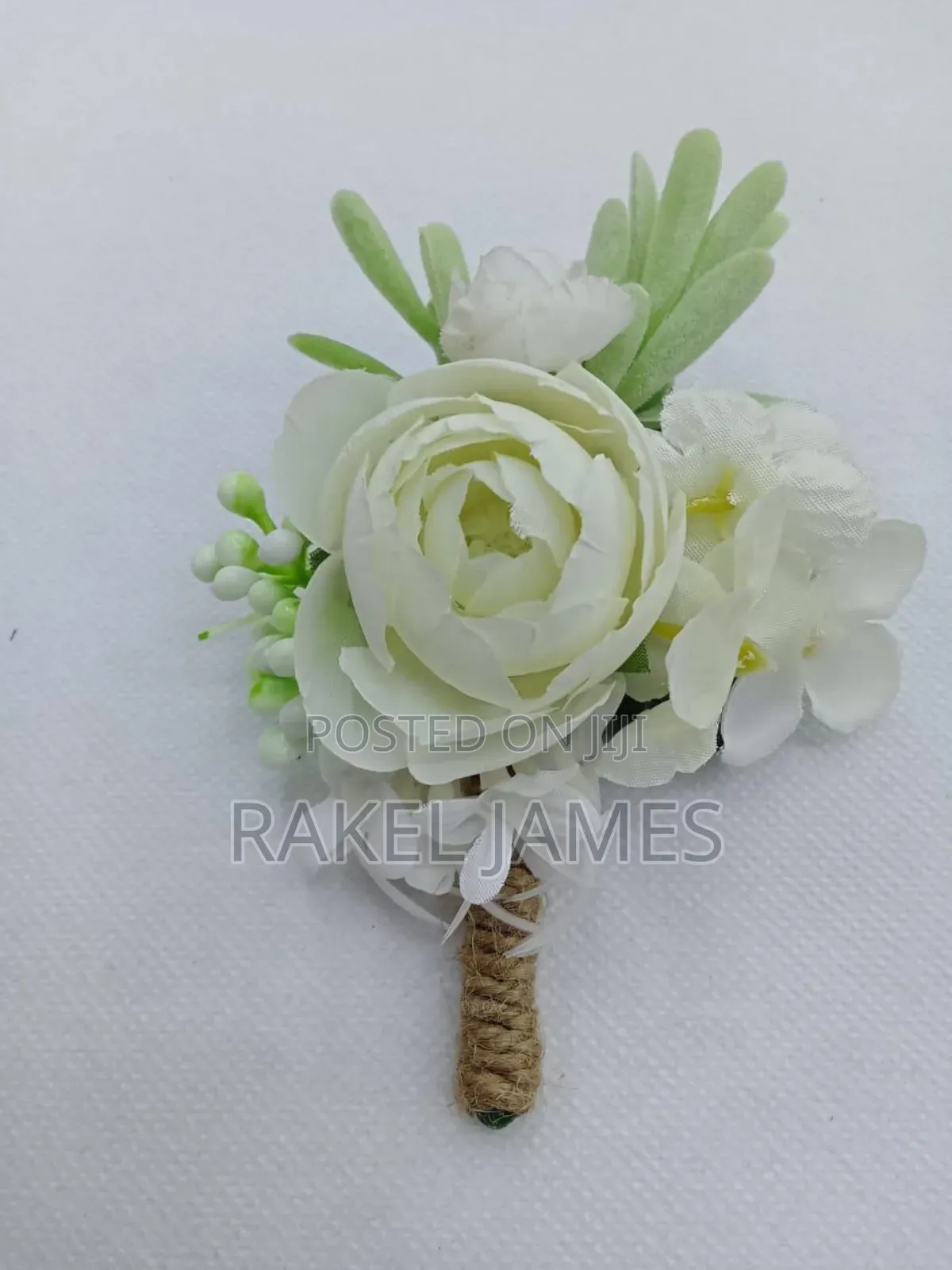 Artificial Flower Boutonniere Men Brooch