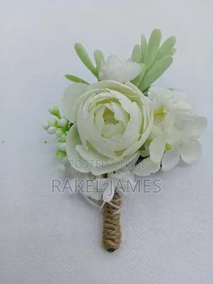 Artificial Flower Boutonniere Men Brooch