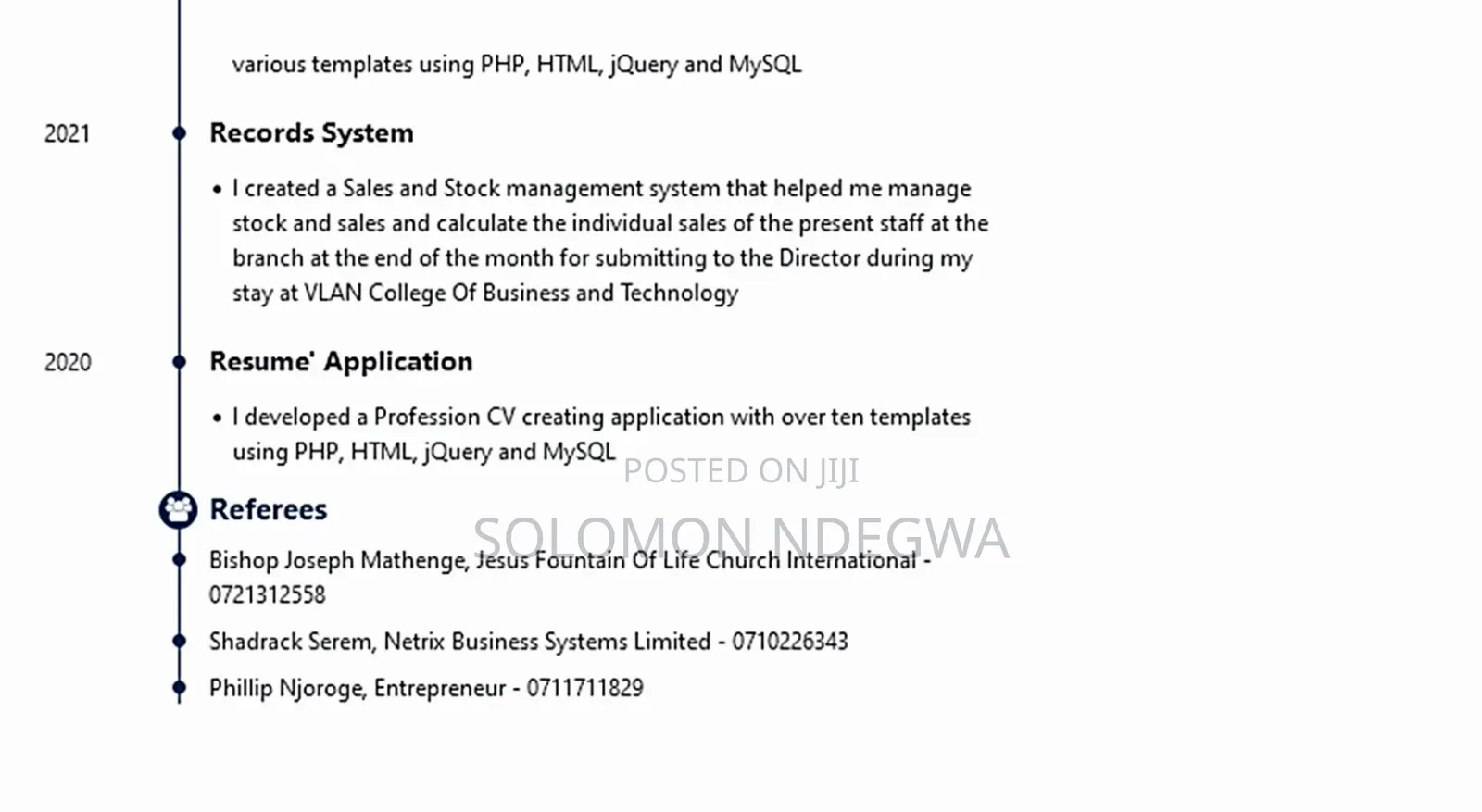 Web Application Developer and Media