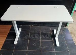 White 120cm Electric Adjustable Height Table