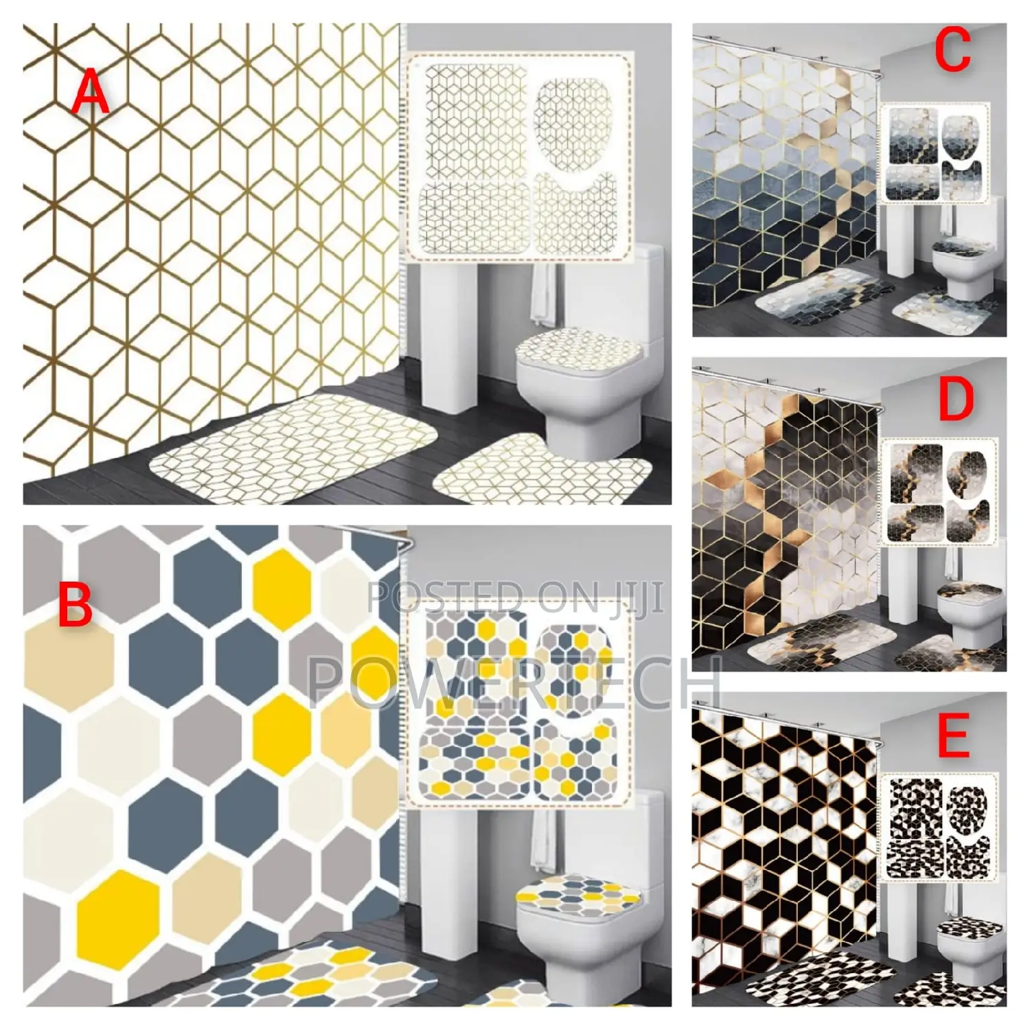 4 in 1 Shower Curtain