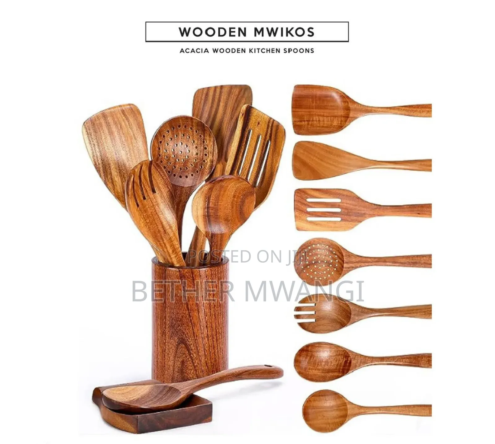 Wooden Cooking Spoon Set in Kenya