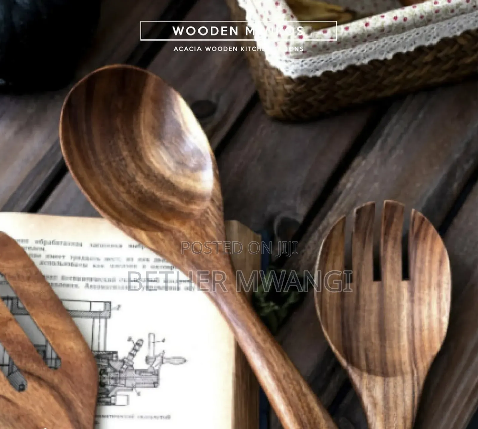 Wooden Cooking Spoon Set in Kenya