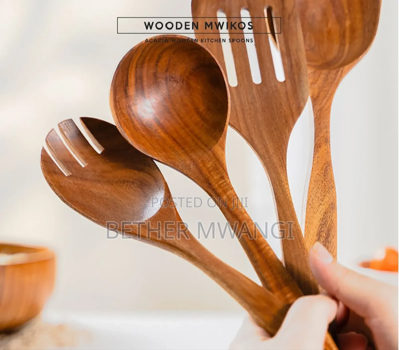 Wooden Cooking Spoon Set in Kenya