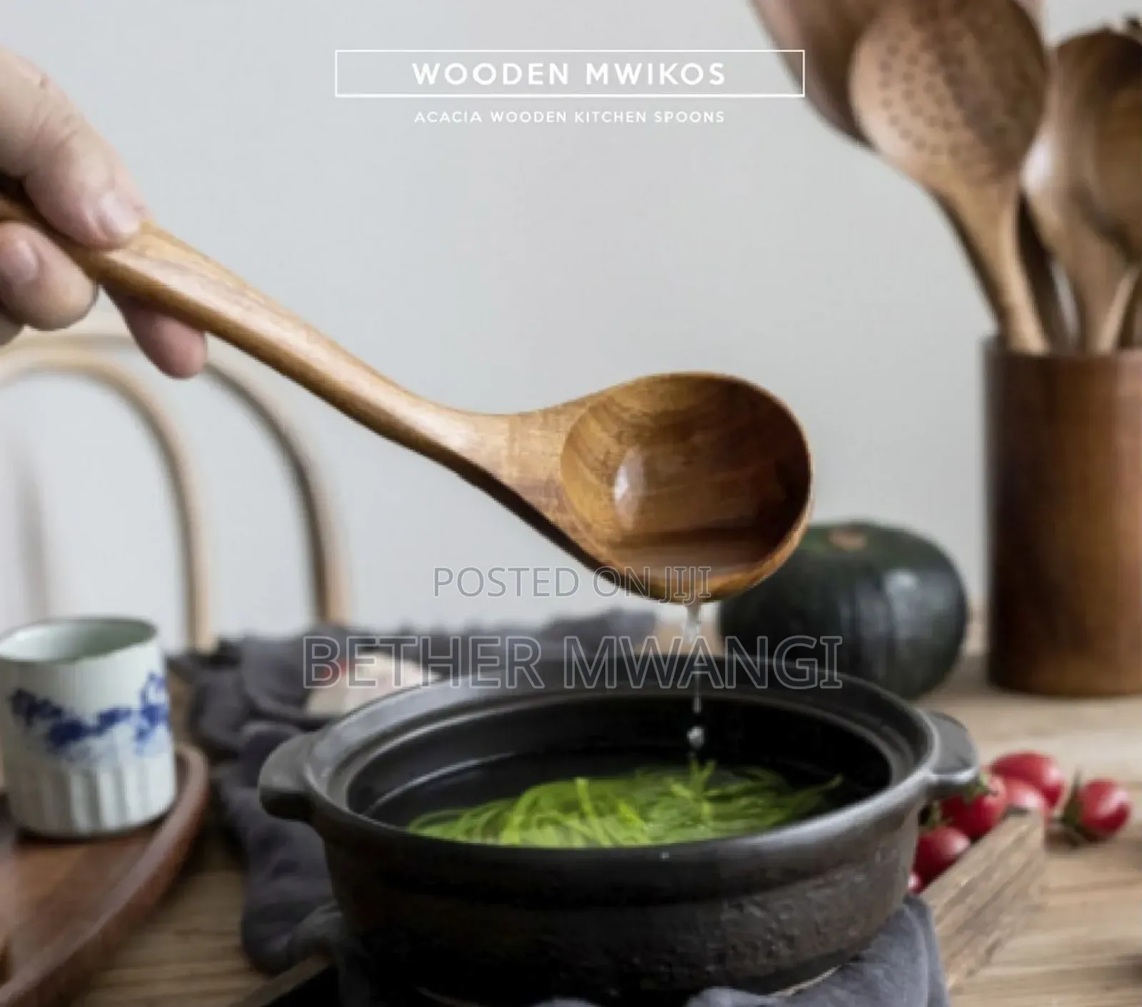 Wooden Cooking Spoon Set in Kenya