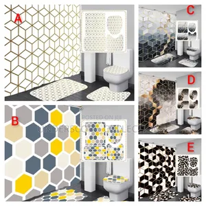 Four in One Shower Curtain Showercurtain Size of 180*200 Cm