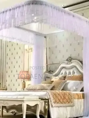 2 Stand White King Size Bed Mosquito Net