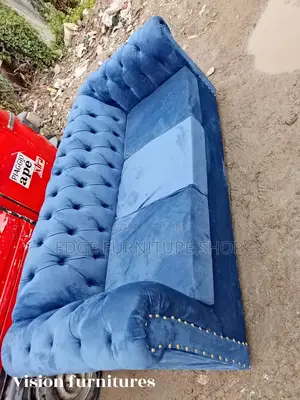 Blue Chester Three Seater Sofa Ready for Sale